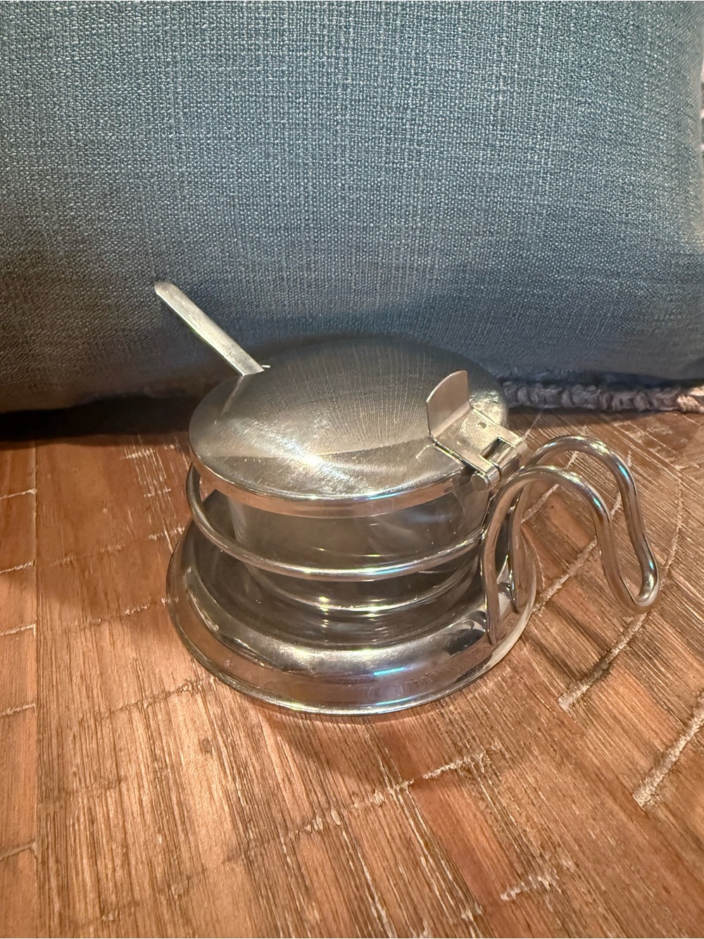 Table Craft 357  Stainless Steel & Glass Condiment Dish.